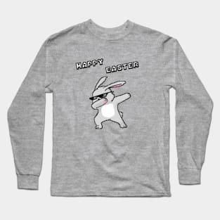 Happy Easter DAB bunny funny Long Sleeve T-Shirt